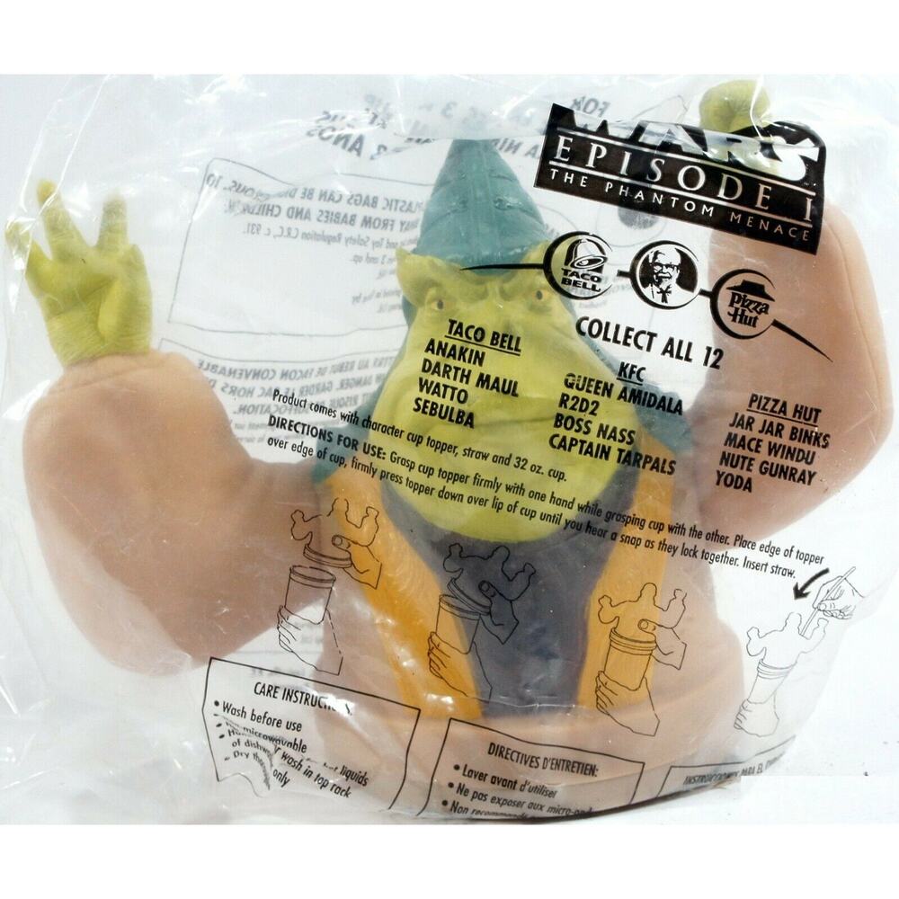 Star Wars Episode 1 Phantom Menace 1999 Cup Lid Boss Nass